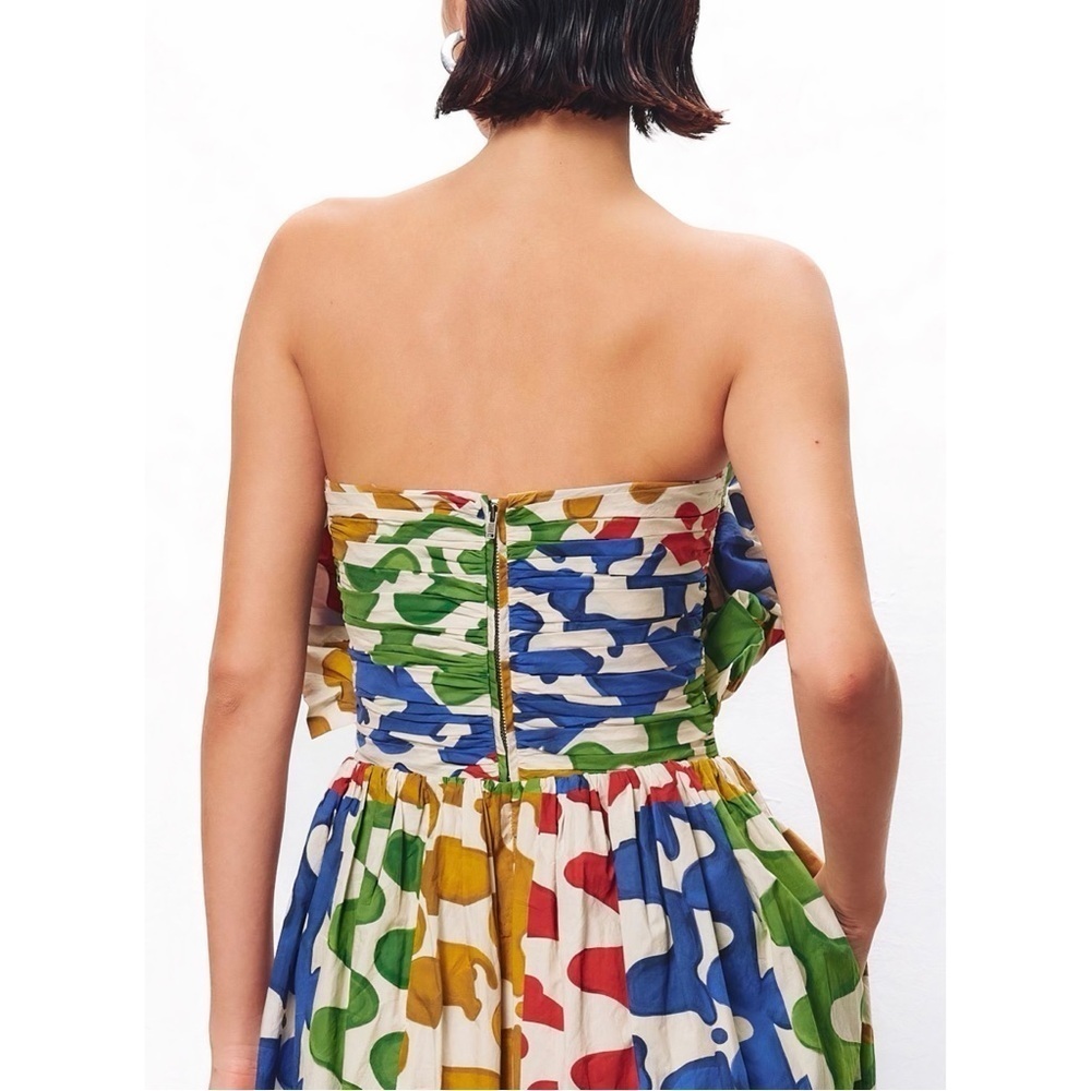 NWOT Mara Hoffman Cropped Ruffle Vivi Strapless Top - Picture 5 of 7